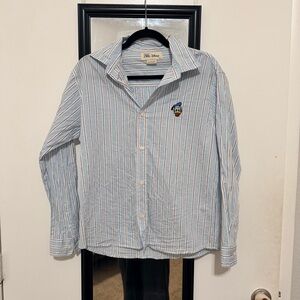 Donald Duck Patch Striped Shirt Harry Lambert for Zara x Disney